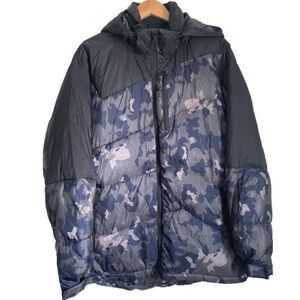Hawke & Co Camo Hooded Thermal Puffer Jacket Sz M